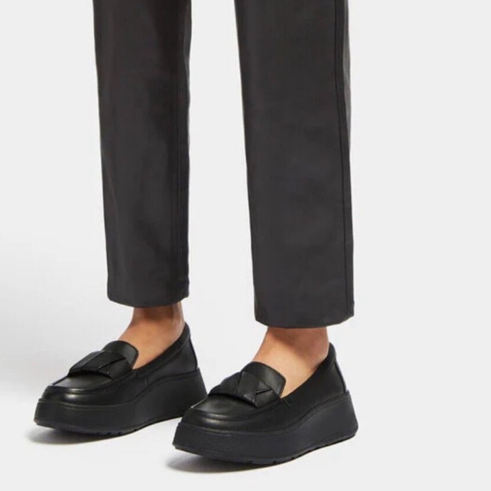 FitFlop Black Platform Loafers